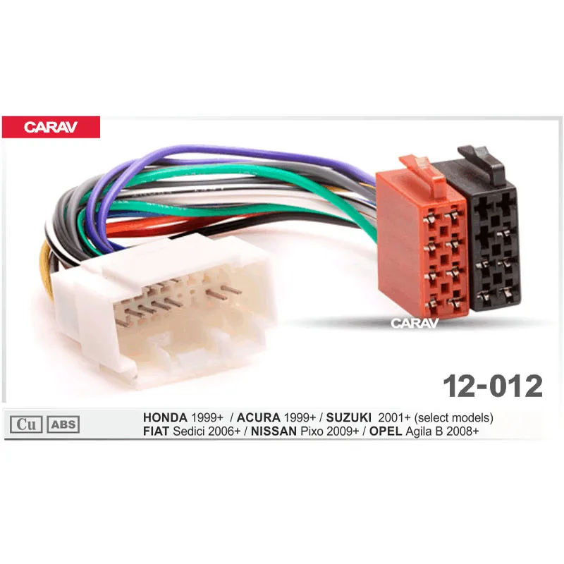CARAV12 012 ISO Радио адаптер для NISSA/для ACURA/Для SUZUKI/для FIAT/forOPELWiring жгут проводов Разъем