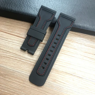 Black Red Line Высокое качество 28 мм черный, синий, белый, зеленый, оранжевый, коричневый мужские ремешки для часов Seven Friday ремешок силиконовый резиновый браслет - Цвет ремешка: Black Red Line