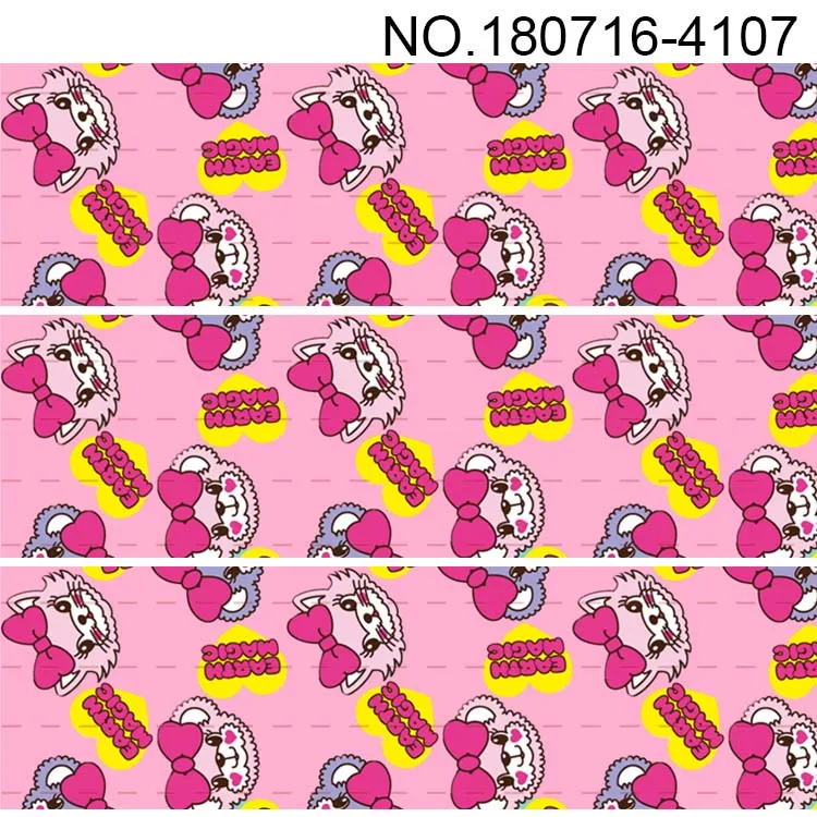 10yards - different size -Cartoon dog grosgrain ribbon Cartoon puppy love pink printed | Дом и сад
