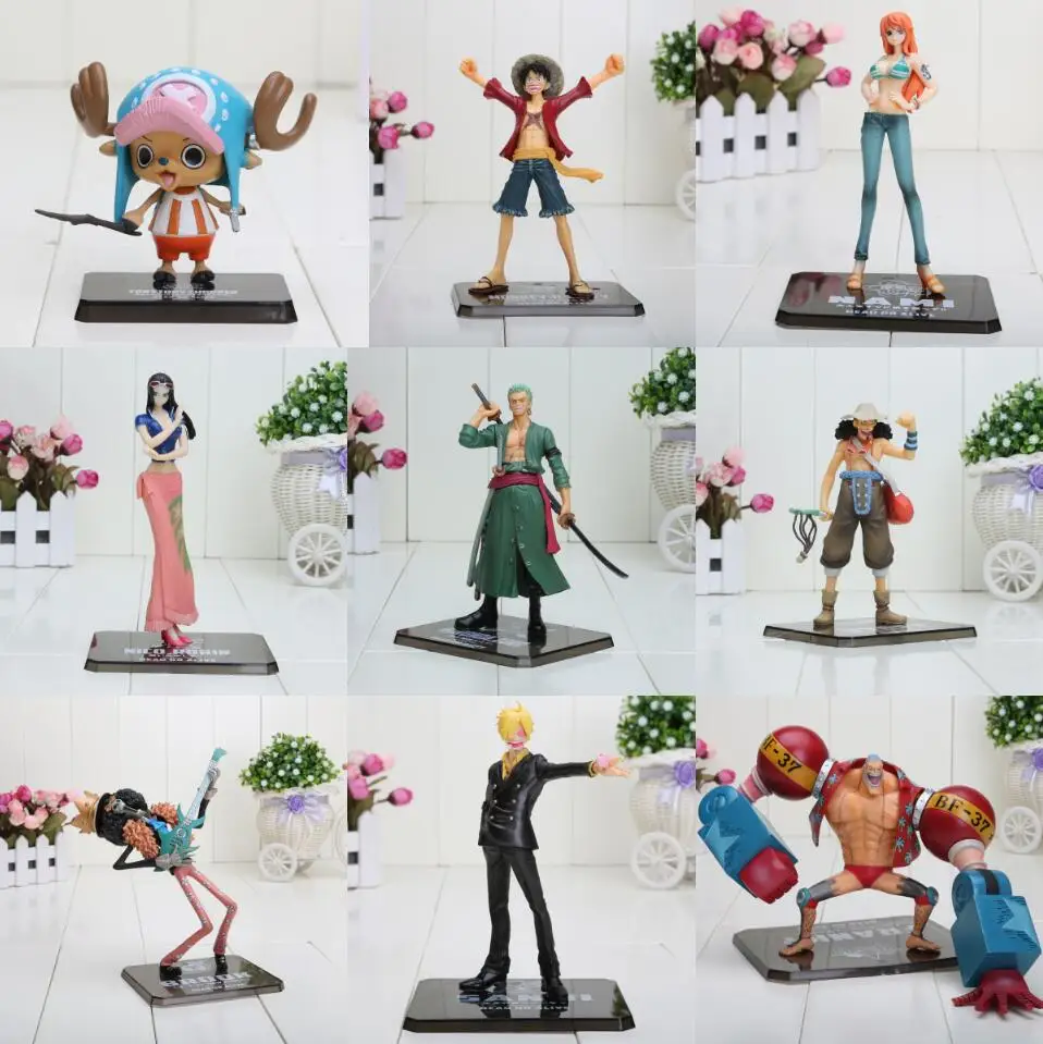 5 6 "фигурные игрушки спустя два года ПВХ Чоппер nico Nami Brook Sanji roronoa zoroUsopp Franky новый
