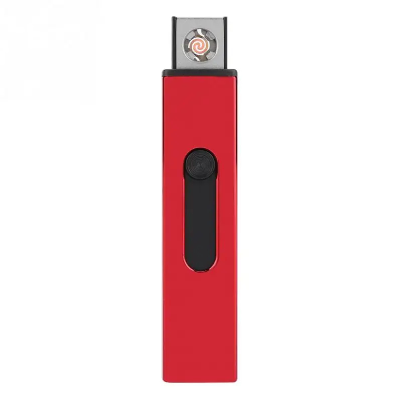 Красный Сенсорный выключатель зажигалка Прикуриватель USB Электронная ветрозащитная Мужская Подарочная зажигалка аксессуары для курения - Цвет: Красный