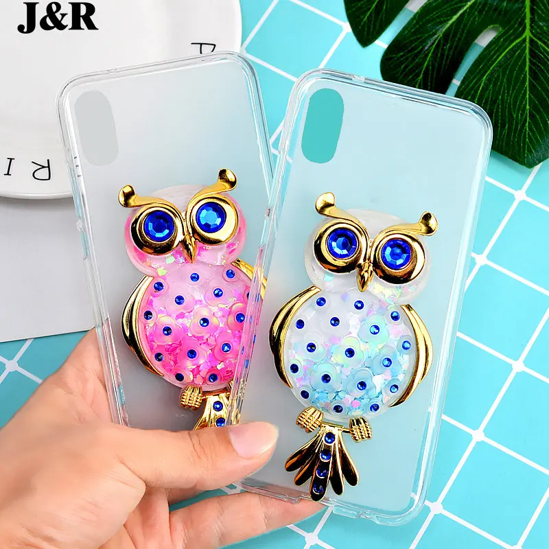 Glitter Case For Doogee X55 Silicone Cover Liquid Quicksand Bling Phone Bags Fashion Animal Owl Unicorn Protective Shell Girls |