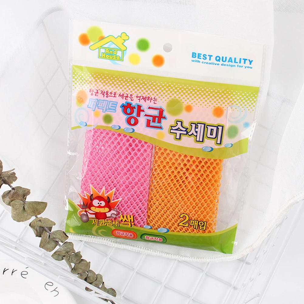 Cloth Dish Washing Towel Highly Efficient Cleaning Net Nonstick Oil Polyester Absorbent Strong Decontamination | Дом и сад