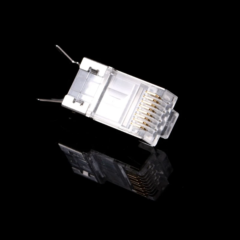

5Pcs RJ45 8P8C CAT7 Network Cable Modular Plugs Shielded Version AWG23 0.57mm 10166