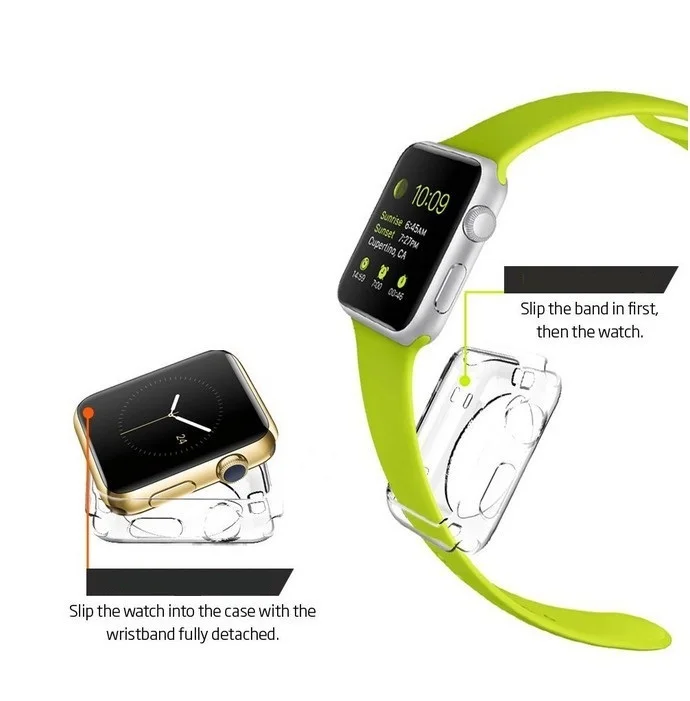 Для Apple Watch Case Series 3 1 2 38 мм 42 чехол из термополиуретана мягкая кожа прозрачные