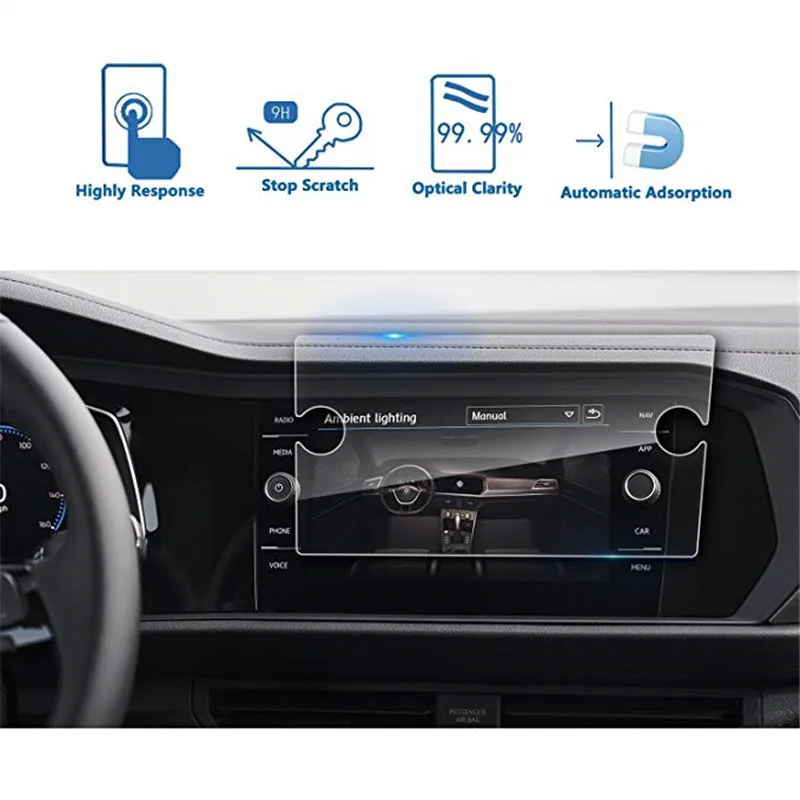 

Для Volkswagen Jetta 2019 8-дюймовый автомобильный навигатор Экран протектор Закаленное Стекло Сенсорный экран протектор