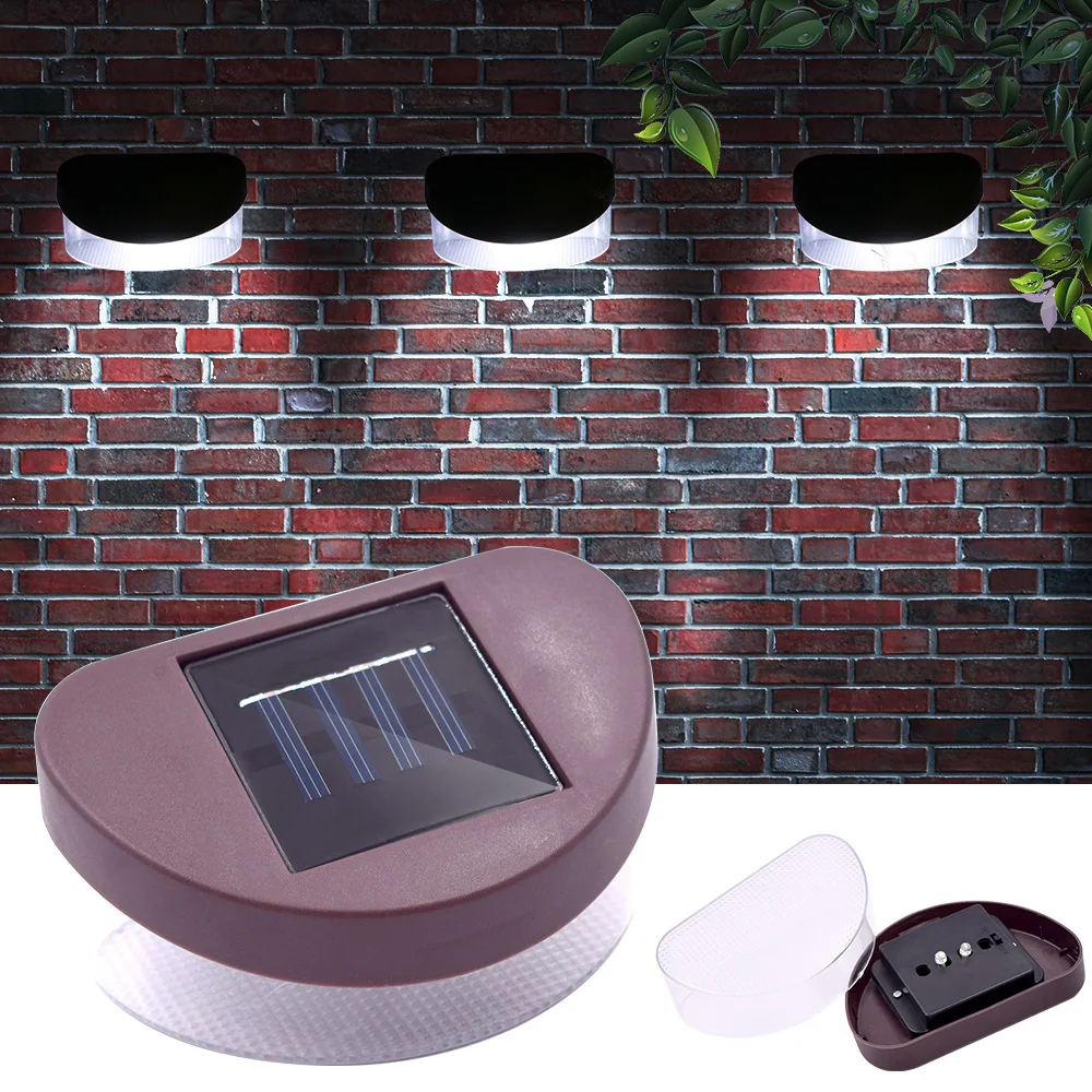 Горячая Распродажа 2 шт./лот солнечный свет 2LED Свет газона забор лампа для крыши