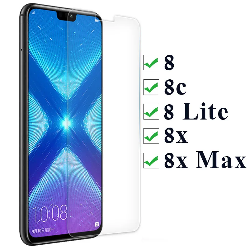 Защитное стекло для Honor 8c 8lite 8x Max закаленное Huawei Honor8 8 C X C8 X8 8xmax Защитная пленка