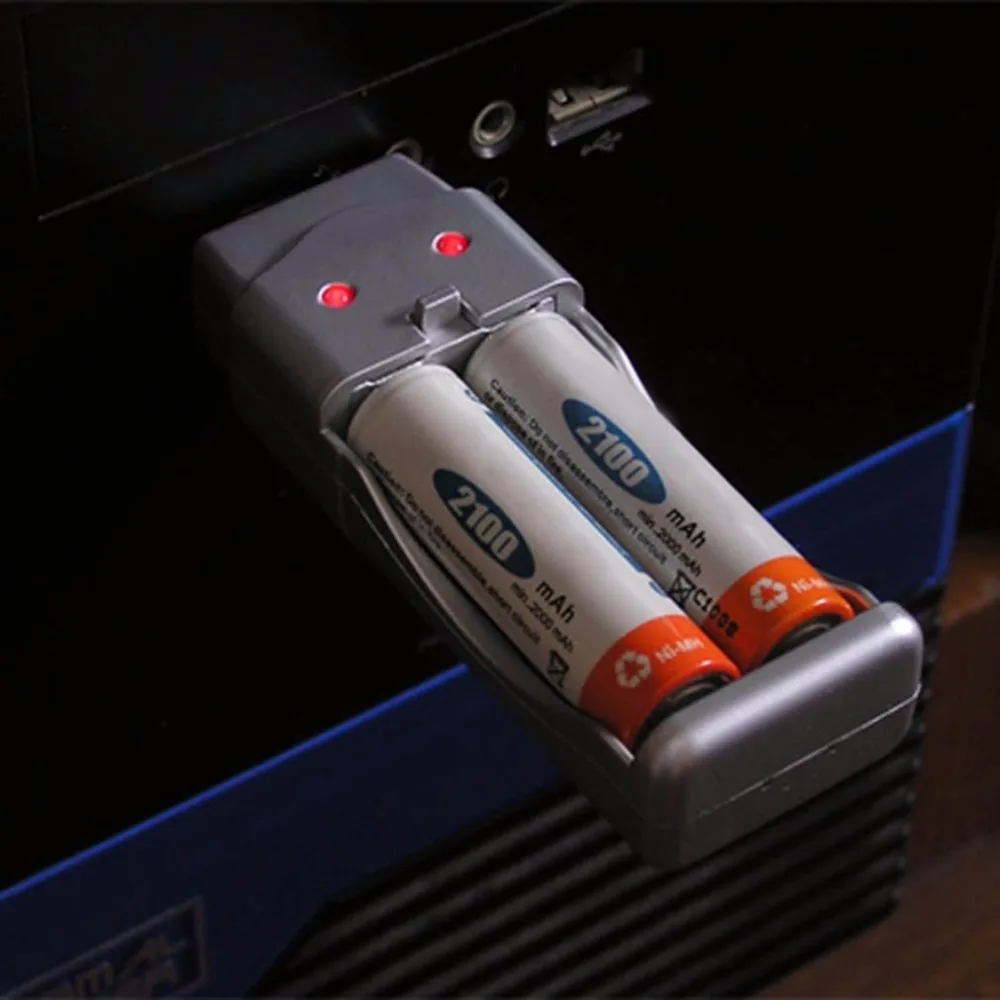 Rechargeable NiMH Battery Charger AA AAA High Capacity USB AAA/AA*2 160mA DC 5V Input Port/AC Converter Powered | Электроника