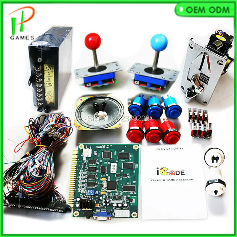 Jamma 60 in 1 Classical Game PCB / ZIPPY Joystick / Arcade Button /Power Supply for or Up Right Cocktail Arcade Machine DIY Kit