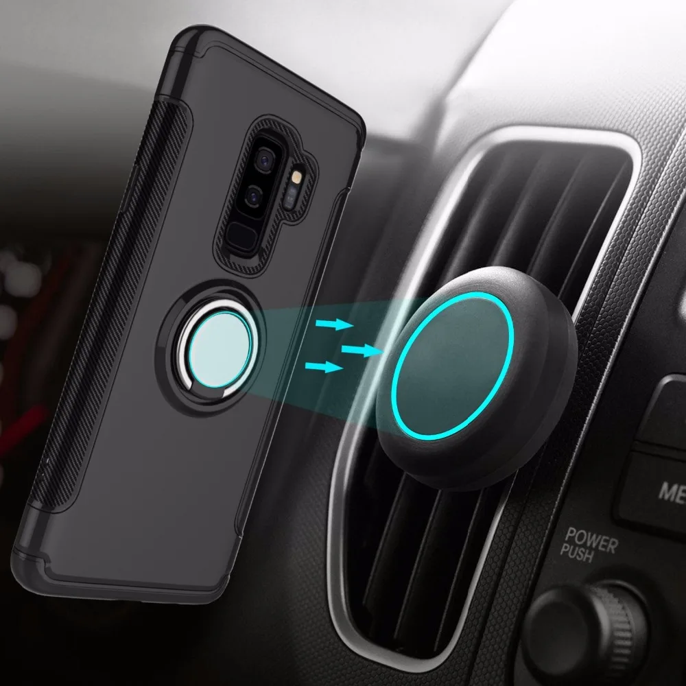 Чехол для Samsung Galaxy S9 Plus автомобильный держатель подставка магнитный кронштейн на