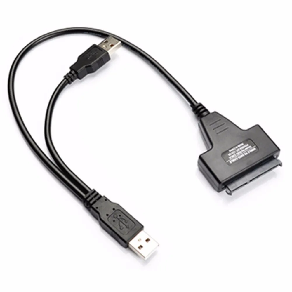 USB 2 0 к SATA 7 + 15 Pin(22Pin) адаптер Y кабель с внешним портом питания DC12V для 5 &quot/3 5&quot HDD SSD