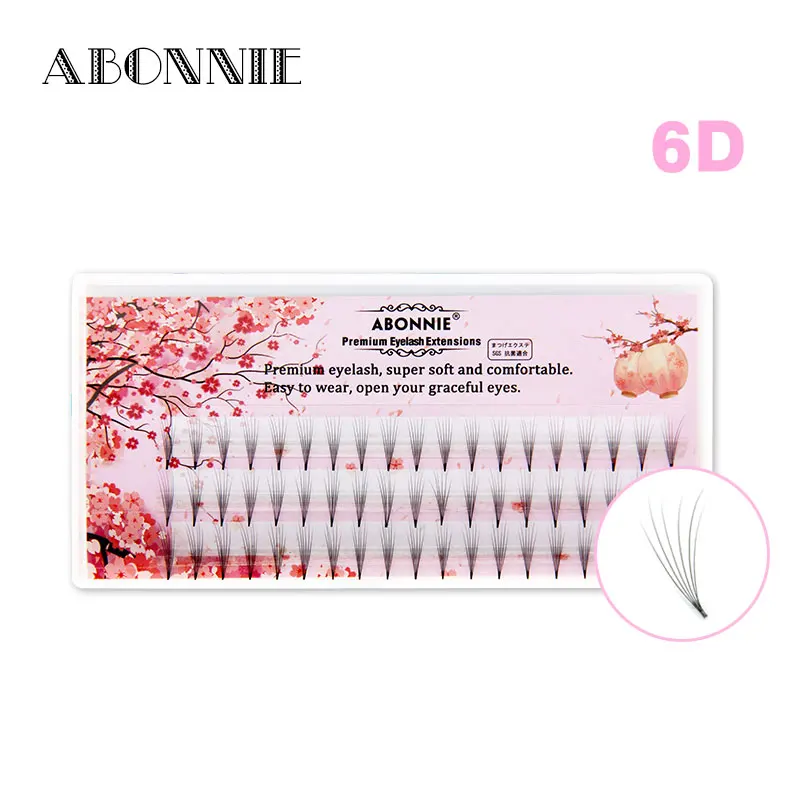 Ресницы для наращивания Abonnie 3 линии 3d/4d/5d/6d предварительно изготовленные из