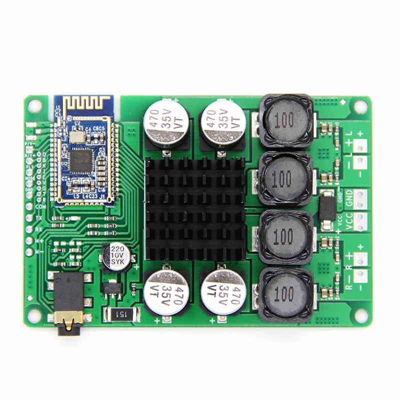 2x50W/40W Bluetooth-Compatible 5.0 Power Amplifier Board Support AUX Audio Input Serial Command Change the Name Password | Электронные