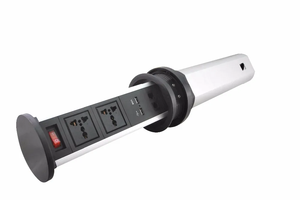 Воздушная пружинная розетка с 1 переключателем 2 универсальных питания USB