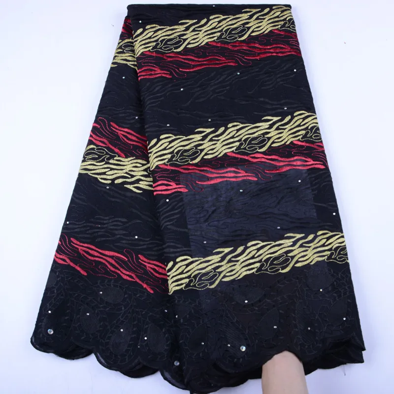 Черные нигерийские кружевные ткани 2019 африканская швейцарская вуаль кружево