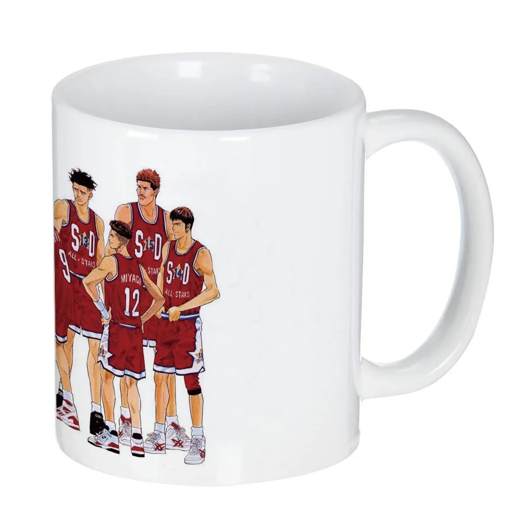 Кофейные чашки воды молоко кружки с мультяшным SLAM Данк цифры печать в качестве