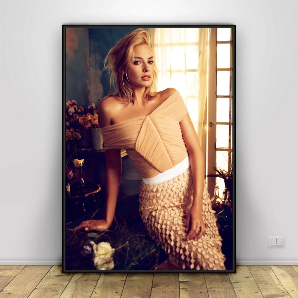 Margot Robbie Art Шелковый плакат домашний декор 12x18 24x36 дюймов | Дом и сад