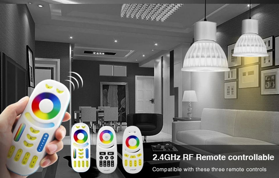 Milight MR16 4 Вт RGBCCT прожектор DC12V Беспроводной затемнения светодиодный лампа RGB+ CCT Светодиодный прожектор умная лампа светодиодный пульт дистанционного управления WI-FI Управление