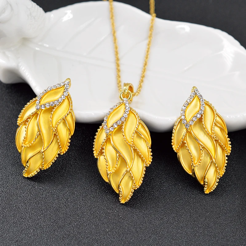 Женский ювелирный комплект из колье и серёг с фианитом|jewelry sets for women|jewelry setsjewelry set