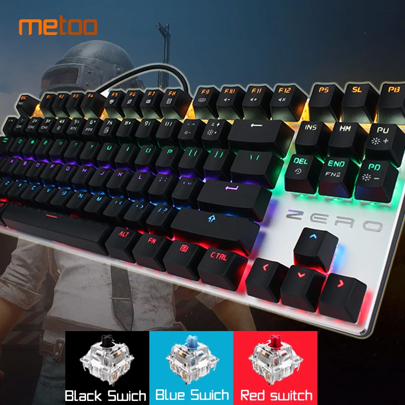 2018 новый игровой Проводная Механическая клавиатура 87/104 ключей