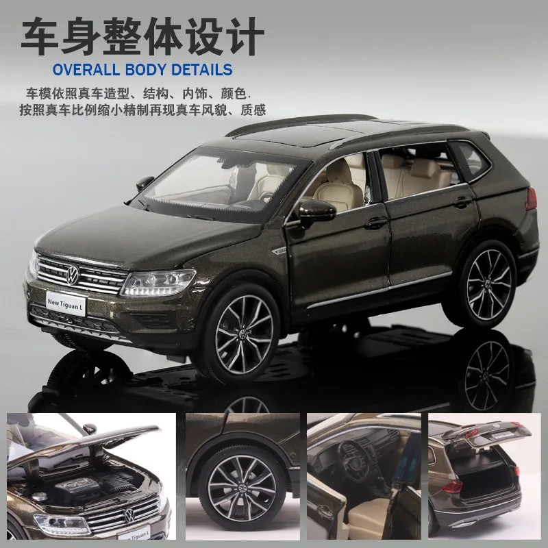 Литье под давлением 1/32 модель автомобиля SUV TiguanL Имитационные машины из сплавов