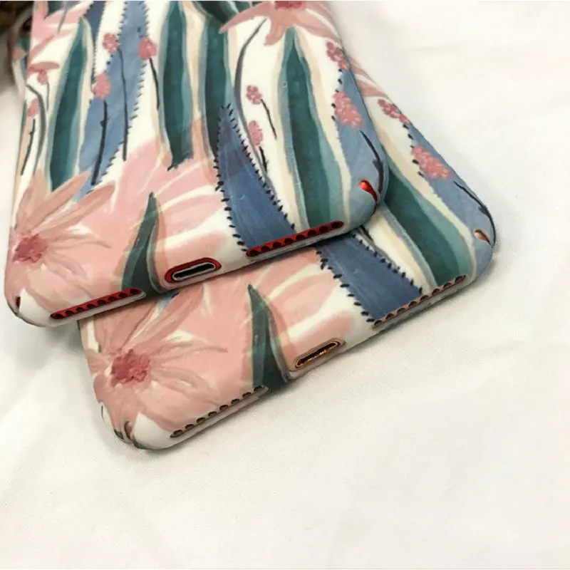 Зеленые листья растений чехол для телефона iphone х 6 S 7 8 плюс Жесткий PC задняя