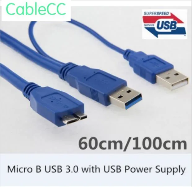 5 Гбит/с Micro B USB 3 0 внешний жесткий диск кабель с источник питания для WD Passport Seagate
