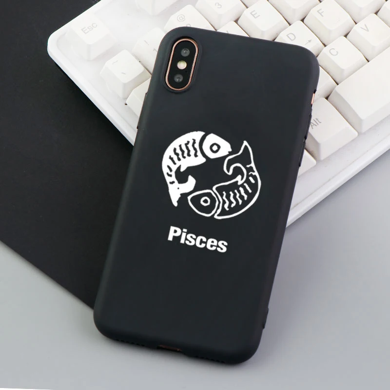Silicone Phone Case Constellations Gemini Cancer Background for Iphone 7 Plus Covers X XR XS Max 8 6 6s |