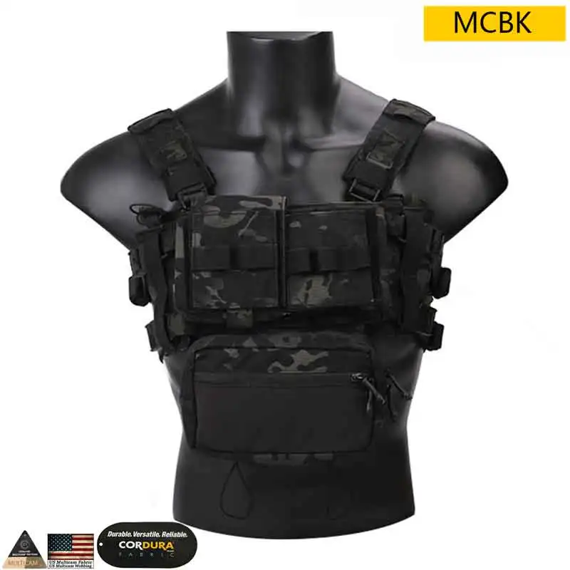 MCBK EMERSONGEAR, тактическая нагрудная установка, микро бои, Chissis MK3, нагрудная установка, для страйкбола, для охоты, боевой жилет с 5,56, маг, сумка, Мультикам - Цвет: MCBK