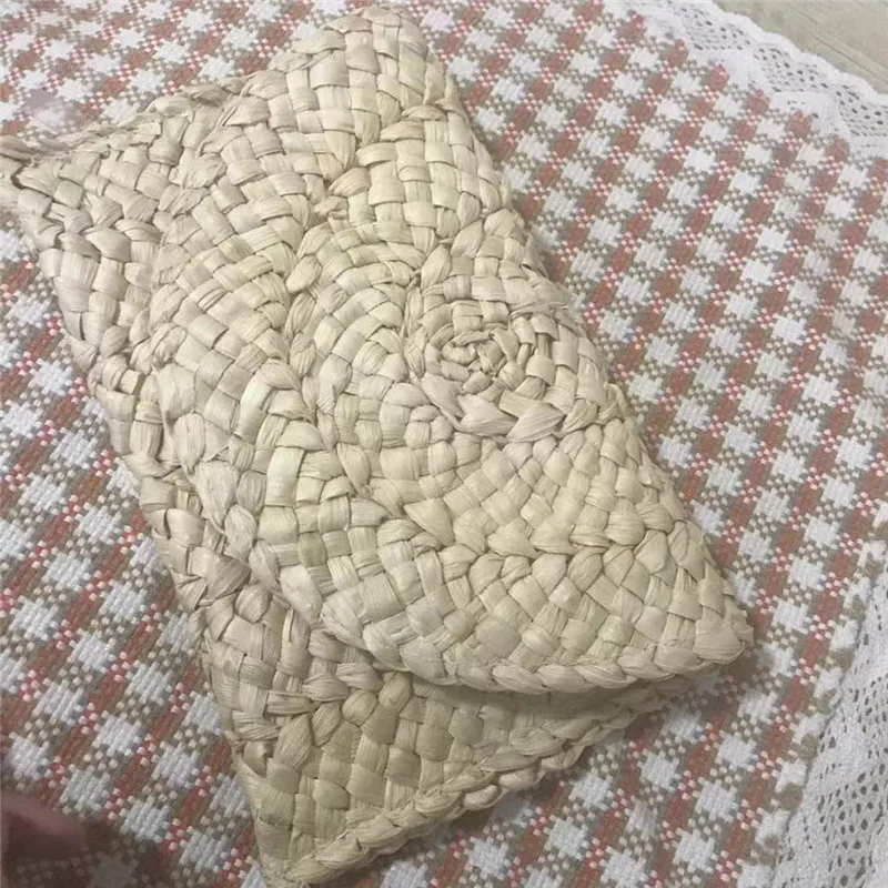 Женская соломенная сумка из кукурузной кожи, новая модная сумка-клатч, Женская тканая сумка ручной работы из ротанга, тканая Летняя Повседневная пляжная сумочка#40