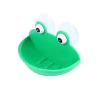 new soap dish holder for kitchen bathroom abs durable with suction cups frogs shaped soap case household accessory