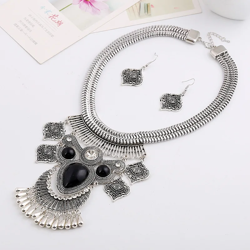 Женское Ожерелье LZHLQ в богемном этническом стиле с кисточками и искусственными