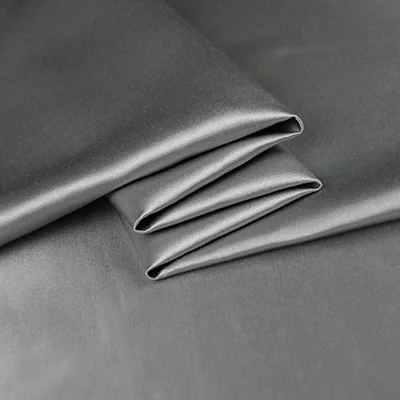 Silver Супер тяжелый шелк полушерстяные атласная ткань 40 шелк момме 140 см - Цвет: Silver