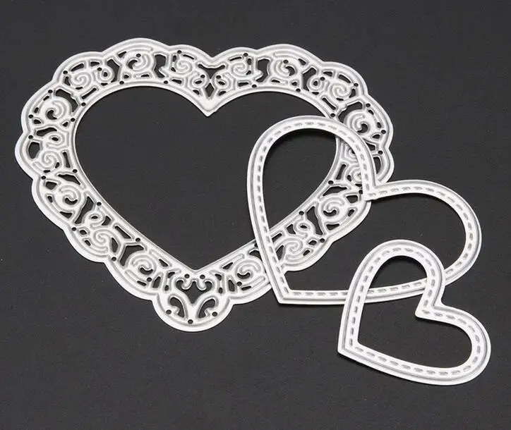 3pcs/set Cutting Dies Metal Love Heart Stencils For DIY Scrapbooking Photo Album Embossing Decorative Craft | Дом и сад