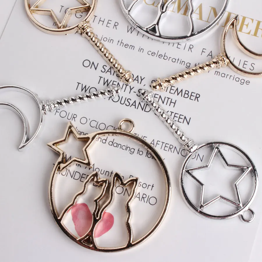 Оптовая продажа 20 шт./лот подвеска брелок в виде кошки собаки палочки звезды и