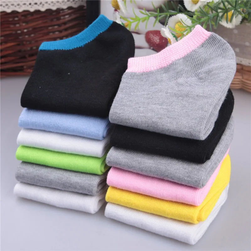 20pcs=10 Pairs New Brand Girl Female Lady Socks For Women's Cute Boat Short Ankle Cotton Meias Opp Bag | Женская одежда