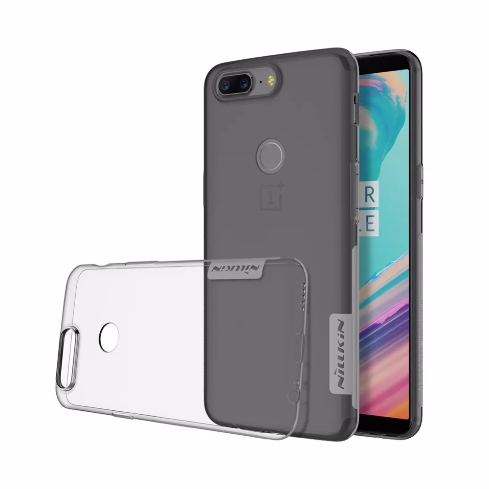 oneplus 5t case cover 6.01 inch NILLKIN Nature Transparent Clear Soft silicon TPU Protector one plus 5 t |