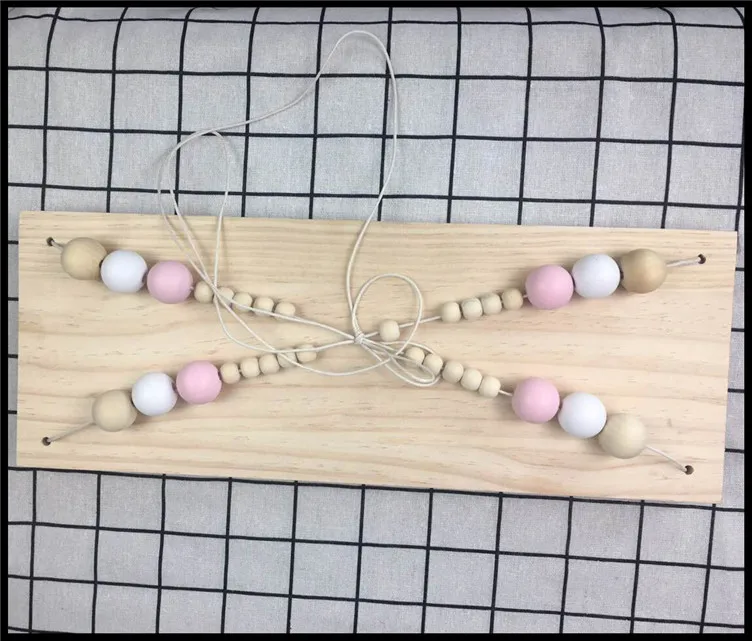 Original White Pink INS детские настенные деревянные жемчужные комнаты Макарон на стене декоративные рамки реквизит для украшения для детской комнаты - Цвет: Original White Pink