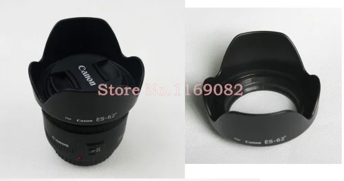 Новая бленда для объектива фотокамеры ES 62 II ES-62 1100d 650d 600d 450d 550d 100d 700d 60d EF 50 мм f/1 8 |