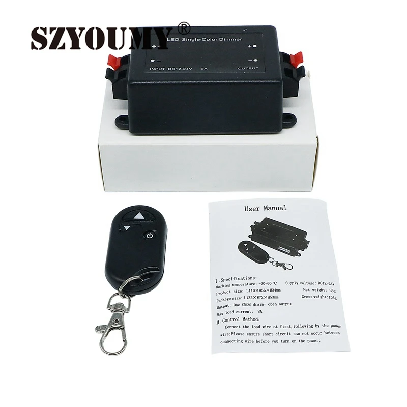 SZYOUMY DC 12В 24В 8A светодиодный Одноцветный Диммер для светодиодной точечной лампы