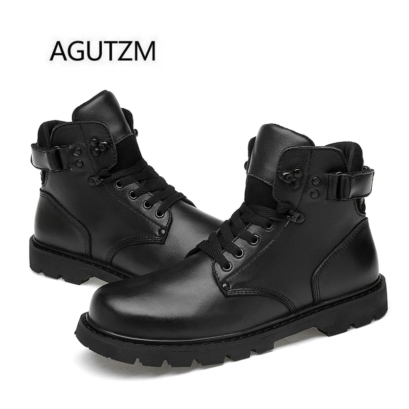 AGUTZM/181111 г. Новые стильные зимние мужские полусапожки из 100% натуральной кожи с