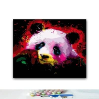 diy coloring paint by numbers cute panda paintings by numbers with kits 40x50 framed