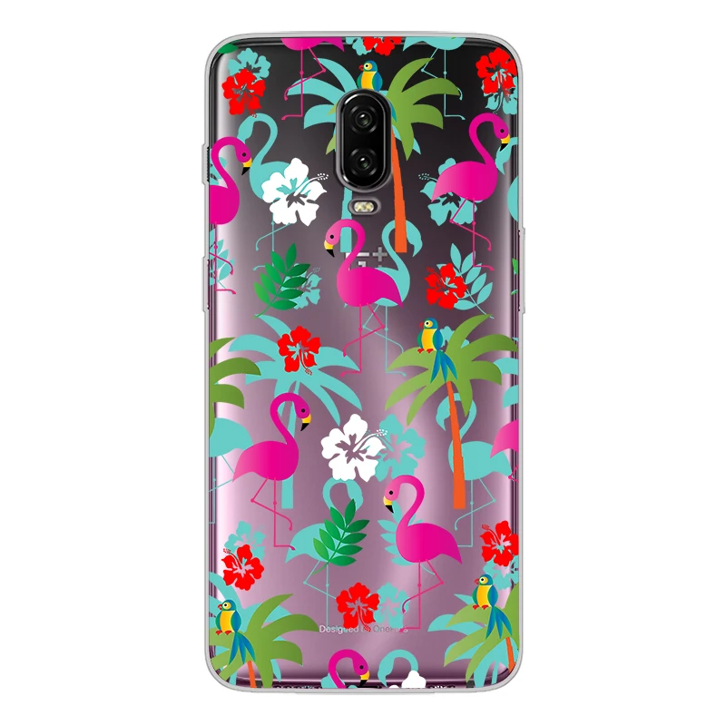 ciciber New Fashion Phone Cases For Oneplus 6T 5T 6 5 Case Soft TPU Back Cover for 1+6T 1+5T 1+5 1+6 Flamingo Pineapple Funda |