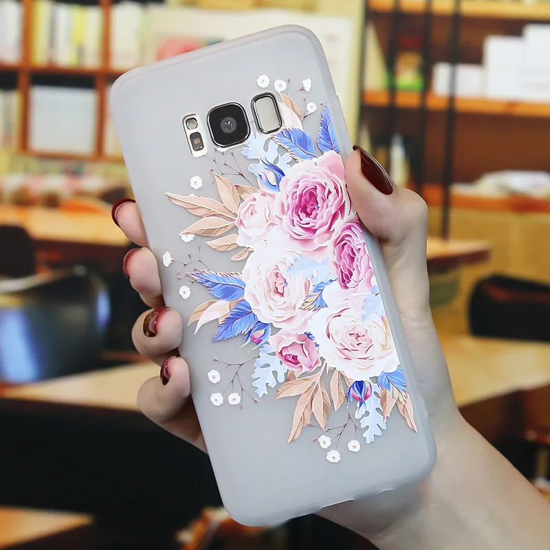 Чехол с 3D тиснением для Samsung S10 Plus S10E силиконовый чехол Galaxy A7 2018 A6 A8 A9 J6 J8 S 10 E