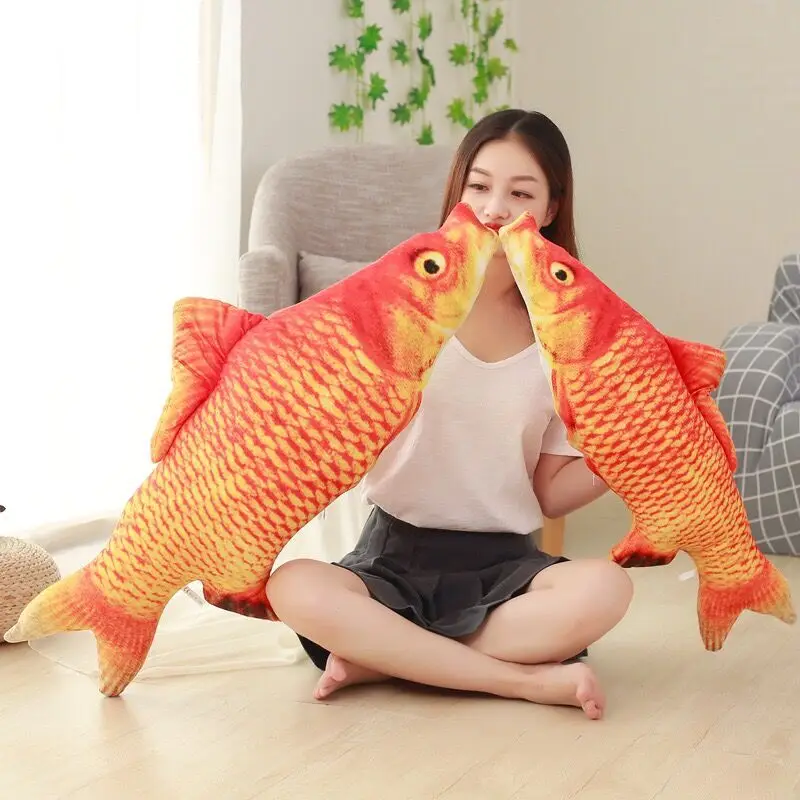 Кошачья рыба мягкая подушка кукла плюшевая креативная 3D карп форма рыбы кошка