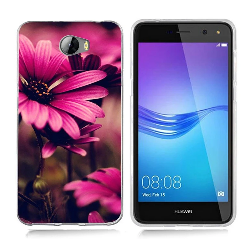 Чехол для Huawei Y5 ii Y5ii чехол/5A LYO-L21/Y6 II компактный ТПУ цветной мягкий чехол с