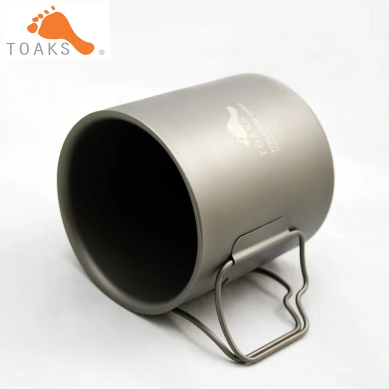 TOAKS CUP 450 DW титановая двойная настенная чашка Ультралегкая уличная кружка без