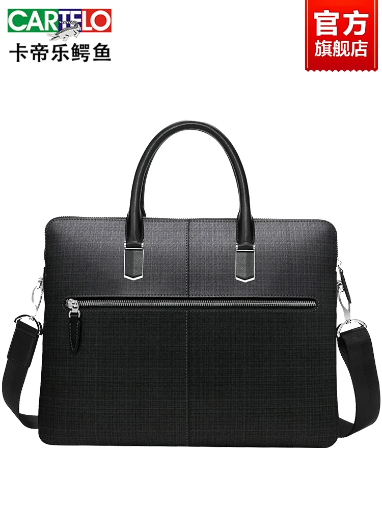 Натуральная кожа Делюкс Мужская Бизнес Портфели дорожная сумка 14 дюймовый Macbook