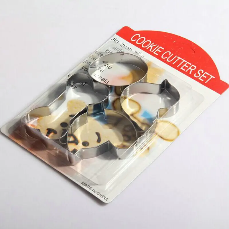 4pcs/set Egg Bird Dog Bone Cookie Cutter Stainless Steel Biscuit Cutters Cookies Tools |